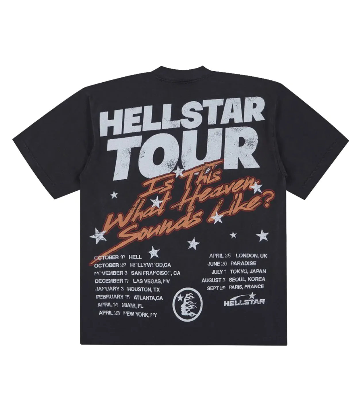 HELLSTAR STUDIOS BIKER TOUR FADED BLACK TEE