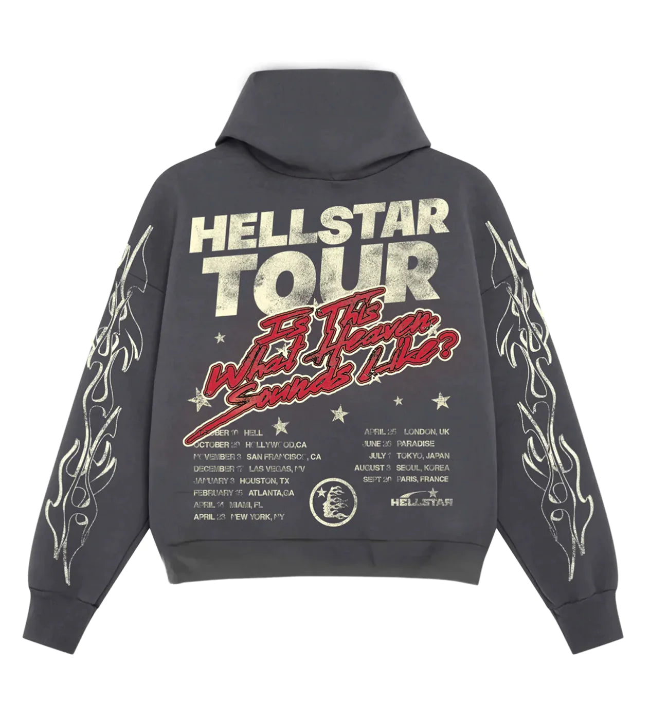 HELLSTAR STUDIOS TOUR HOODIE FADED BLACK