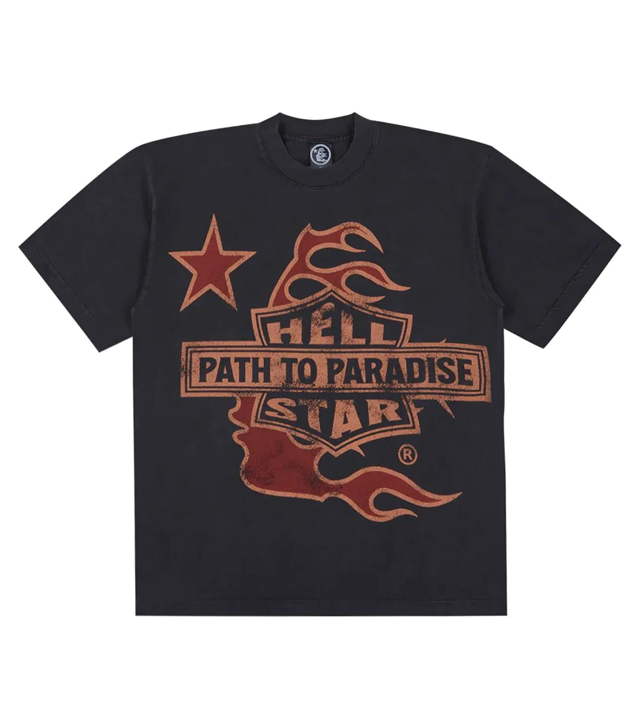 HELLSTAR STUDIOS BIKER TOUR FADED BLACK TEE