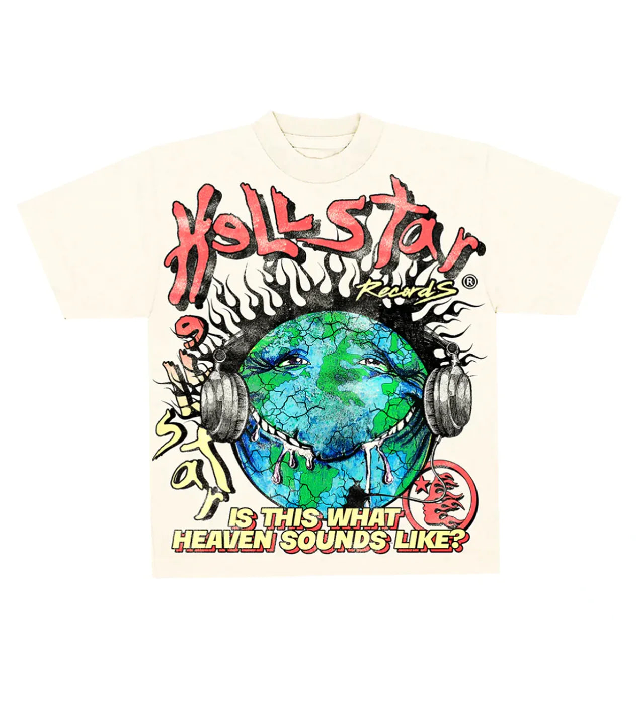 HELLSTAR STUDIOS HEAVEN ON EARTH CREAM TEE